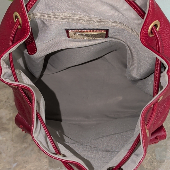 NWT Mario Valentino Red Studded Backpack - Picture 7 of 13